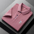 Men’s Casual Polo Shirt – Short Sleeve, Anti-Wrinkle Polyester, Embroidered Detail