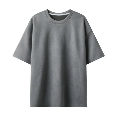 Summer Short Sleeved T Shirt for Men-Casual Loose O Neck Top