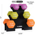 Neoprene Dumbbell Set with Rack - 2, 3, 5, 8, 10 lbs for Home Exercises