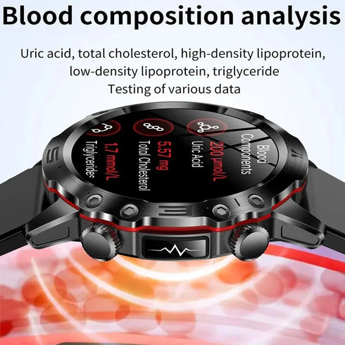 Smartwatch ECG+PPG Fitness Tracker Health Monitoring- Waterproof Voice Assistant