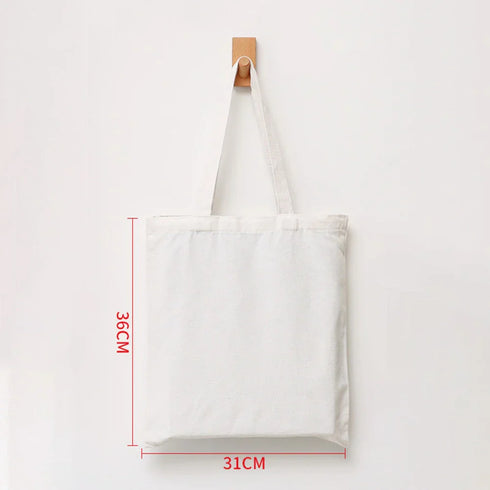 Large Reusable Canvas Tote Bag Eco-friendly Grocery Shoulder Bag