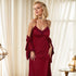 Luxury Satin & Lace Long Nightgown with Robe – Elegant Loungewear