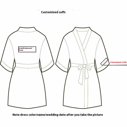 Custom Satin Bridesmaid Robes – Personalized with Name, Title, or Date | Wedding Party Gifts