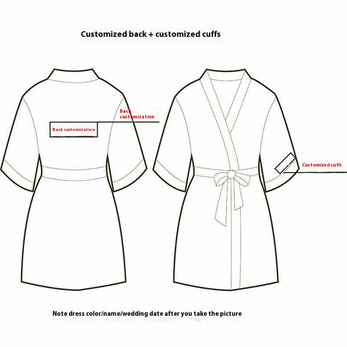 Custom Satin Bridesmaid Robes – Personalized with Name, Title, or Date | Wedding Party Gifts