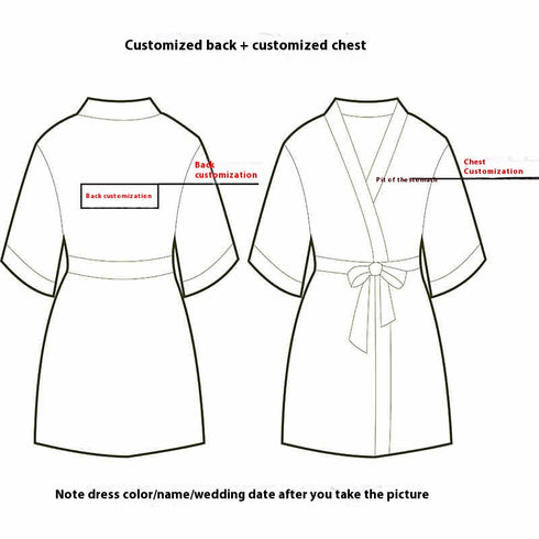 Custom Satin Bridesmaid Robes – Personalized with Name, Title, or Date | Wedding Party Gifts