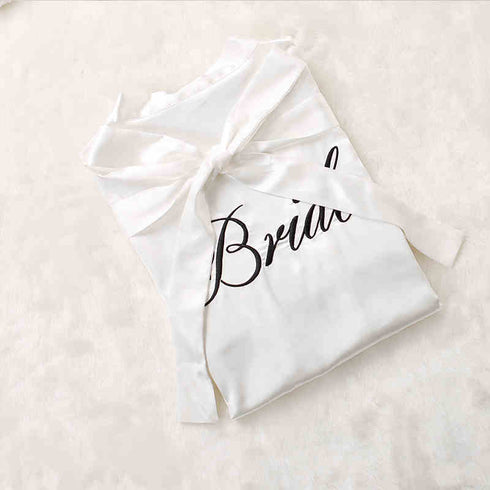 Custom Satin Bridesmaid Robes – Personalized with Name, Title, or Date | Wedding Party Gifts