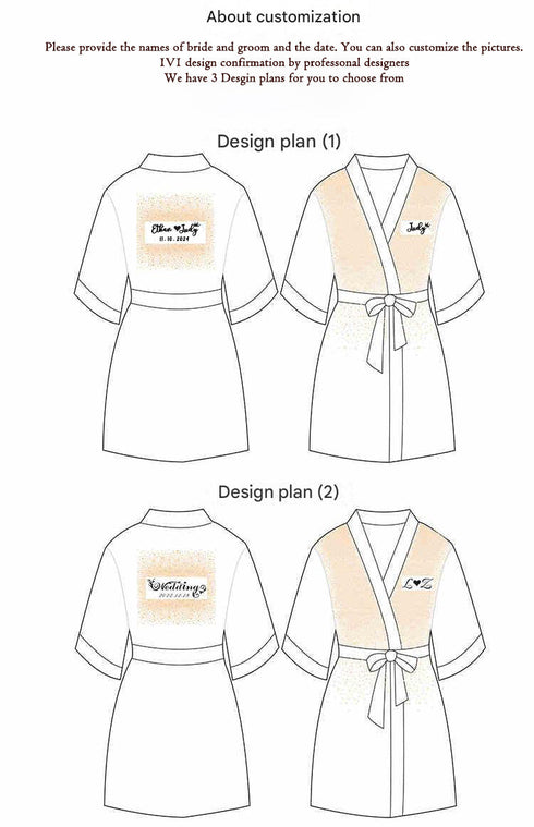 Luxurious Rhinestone Satin Custom Bridal and Bridesmaid Robe – Sparkling Elegance for Weddings
