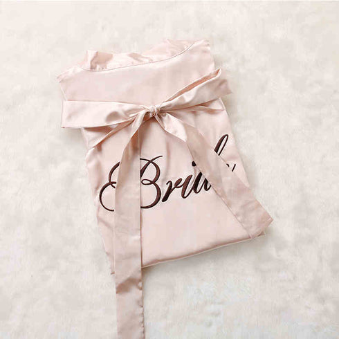 Custom Satin Bridesmaid Robes – Personalized with Name, Title, or Date | Wedding Party Gifts