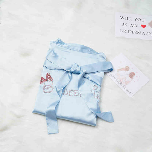 Custom Satin Bridesmaid Robes – Personalized with Name, Title, or Date | Wedding Party Gifts
