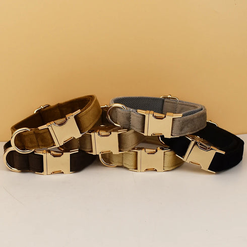 Luxury Personalized Dog Collar - Harness & Leash Set with Custom Logo & Detachable Bow Tie