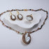 Authentic freshwater pearl Baroque Set- Necklace Pendant Earring Ring Gift for Mother's Day