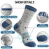 5 Pairs Merino Wool Hiking Socks - Long Outdoor Winter Stockings for Men & Women, Warm Cushioned Boot Socks