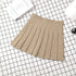 Women's Korean-Style High Waist Pleated Mini Skirt - Slim Fit A-Line Preppy Skirt for All Seasons