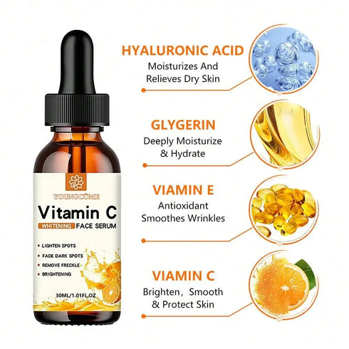 Vitamin C Facial Essence Serum – Brightening, Anti-Wrinkle, Deep Repair Moisturizing Oil for Women – Hyaluronic Acid Infused Skin Care, 2023 Manufacture