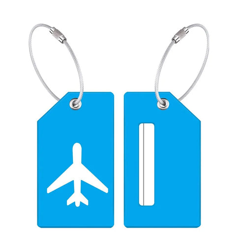 2pcs Name ID Card Silicone Travel Luggage Tag Suitcase Travel Accessories Quickly Discover Luggage Tag Name Baggage Information