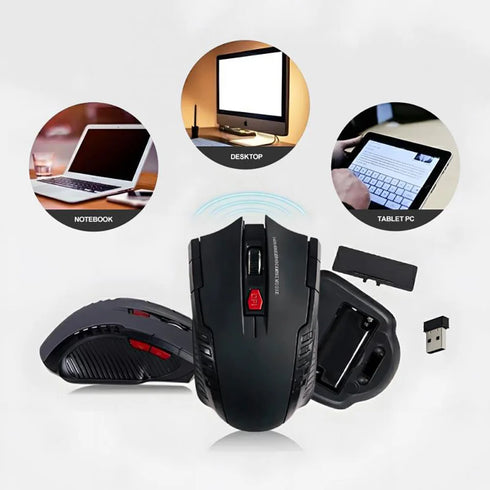 2.4GHz Wireless Mouse-2000DPI 6 Optical Gaming Mouse