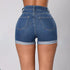 Women Skinny Jean Shorts-Summer High Waisted Mini Short