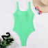 2024 One Piece Swimsuit for Women-Solid Push Up Swimming Suits