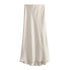 Elegant Satin Mid-Calf Skirt for Women by – Office Lady Style