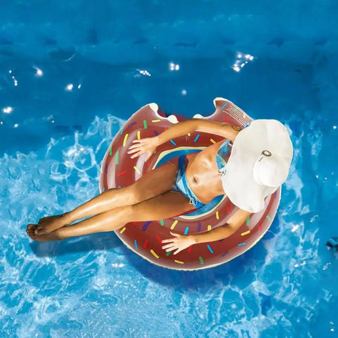 Inflatable Swimming Ring Donut Pool Float-Swimming Circle Ring Mattress