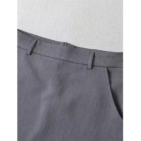 Women’s Vintage High Waist A-Line Mini Skirt - Chic Casual Fashion with Back Zipper for All Seasons