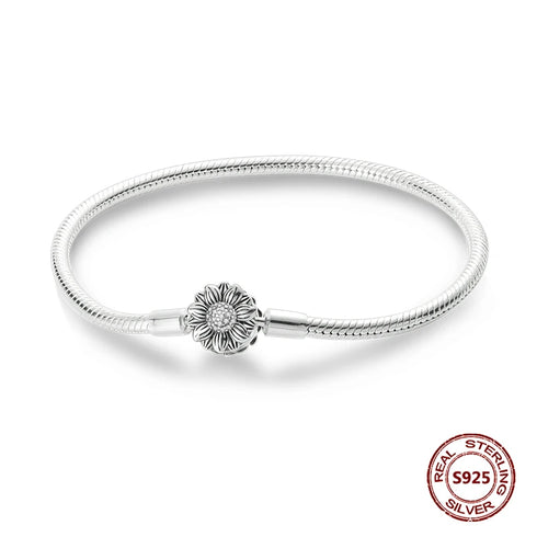 925 Sterling Silver Heart Charm Bracelet with AAA Zircon – Trendy and Elegant Jewelry for Women, Perfect for Parties & Special Occasions