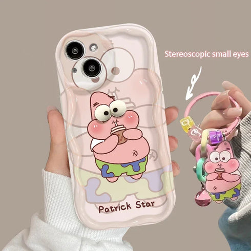 3D Lovely SpongeBob Clear Case for iPhone (Various Models) - Soft TPU Cover