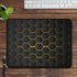 Black Abstract Gaming Mouse Pad-Hexagon Pattern Desk Mat