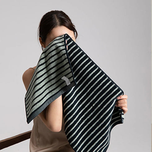 Retro Striped Pure Cotton Beach Bath Towel Absorbent Bathroom Towel Home Hotel Outdoor Comfortable Towels Hand Towel Ladies