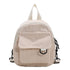 Corduroy Mini Backpack - Casual Student Bookbag, Travel Rucksack, Fashion Shoulder Bag