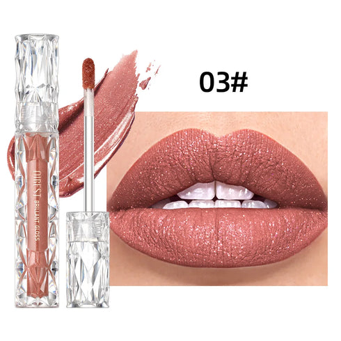 QIBEST Diamond Glitter Liquid Lipstick – Long-Lasting, Moisturizing & Waterproof Shimmer Lip Gloss