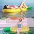 Pineapple Inflat Air Mattress-Foldable Floating Water Recliner Mats