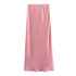Women’s Solid Satin Midi Skirt with Silk Texture – Slim Fit Empire Waist Mermaid Skirt for Elegant Party and Vintage Fashion