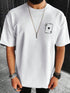 Men's Playing Card Spades A Print T Shirts-Oversize Fashion Short Sleeve Male Top