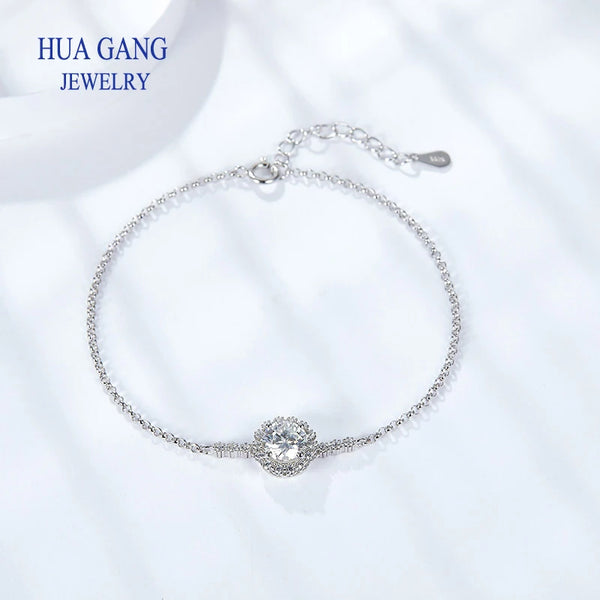 1ct D Color Moissanite Bracelet – 925 Sterling Silver Jewelry for Women & Teen Girls