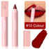 DUNUF 18-Color Waterproof Lipstick Pencil – Smudge-Proof Matte Lip Liner & Full Coverage Lipstick for Bold & Defined Lips