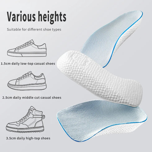 Height Increase Orthopedic Insoles - Memory Foam Heel Lift for Men & Women