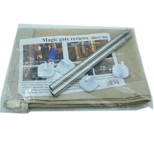 Pet Supplies Foldable Mesh Dog Gate Child Baby Playpen Isolation Barrier Puppy Kitten Dog Fence Security Enclosure Net Door