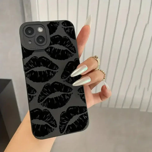 Gothic Style Phone Case For iPhone-Black Soft Silicone iPhone Cover