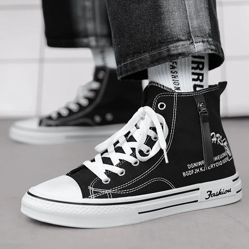 New Men's High Top Canvas-Comfortable Designer Shoes for Men