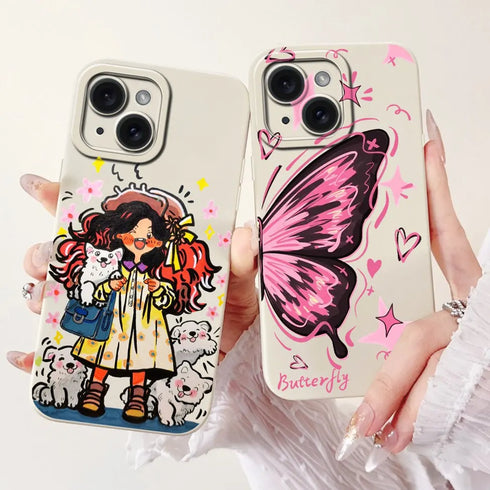 Jueeboy Protective Soft Silicone Phone Case – Cute and Artistic Designs for iPhone 14 Series