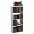 Mobile Desktop Bookcase with Doors - Book Storage Organizer Furniture