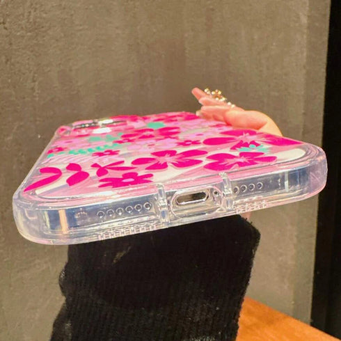 Elegant Transparent Floral Phone Case – Durable, Washable, and Non-Slip Protection for Apple iPhones
