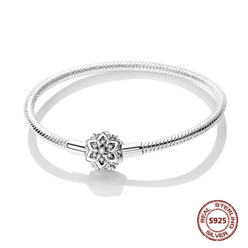 925 Sterling Silver Heart Charm Bracelet with AAA Zircon – Trendy and Elegant Jewelry for Women, Perfect for Parties & Special Occasions