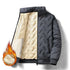 Men’s Autumn Winter Fleece-Lined Jacket | Warm Cotton-Padded Plus Size Casual Loose-Fit Coat