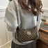 Vintage PU Leather Crossbody Handbag with Gold “M” Letter – Women’s Shoulder & Messenger Bag