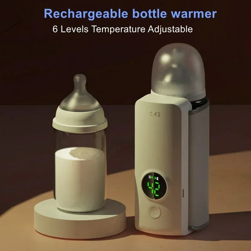 Rechargeable Baby Bottle Warmer with 6 Temperature Settings