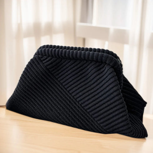 Shunmaii Women's Corduroy Evening Clutch Bag – Large Capacity Fashion Shoulder Bag with Chain Strap for Elegant and Casual Occasions