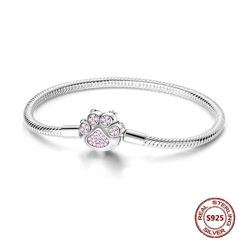 925 Sterling Silver Heart Charm Bracelet with AAA Zircon – Trendy and Elegant Jewelry for Women, Perfect for Parties & Special Occasions