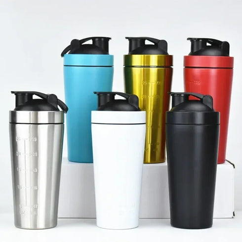 Stainless Steel Portable Water Bottle-Fitness Protein Shaker Cup